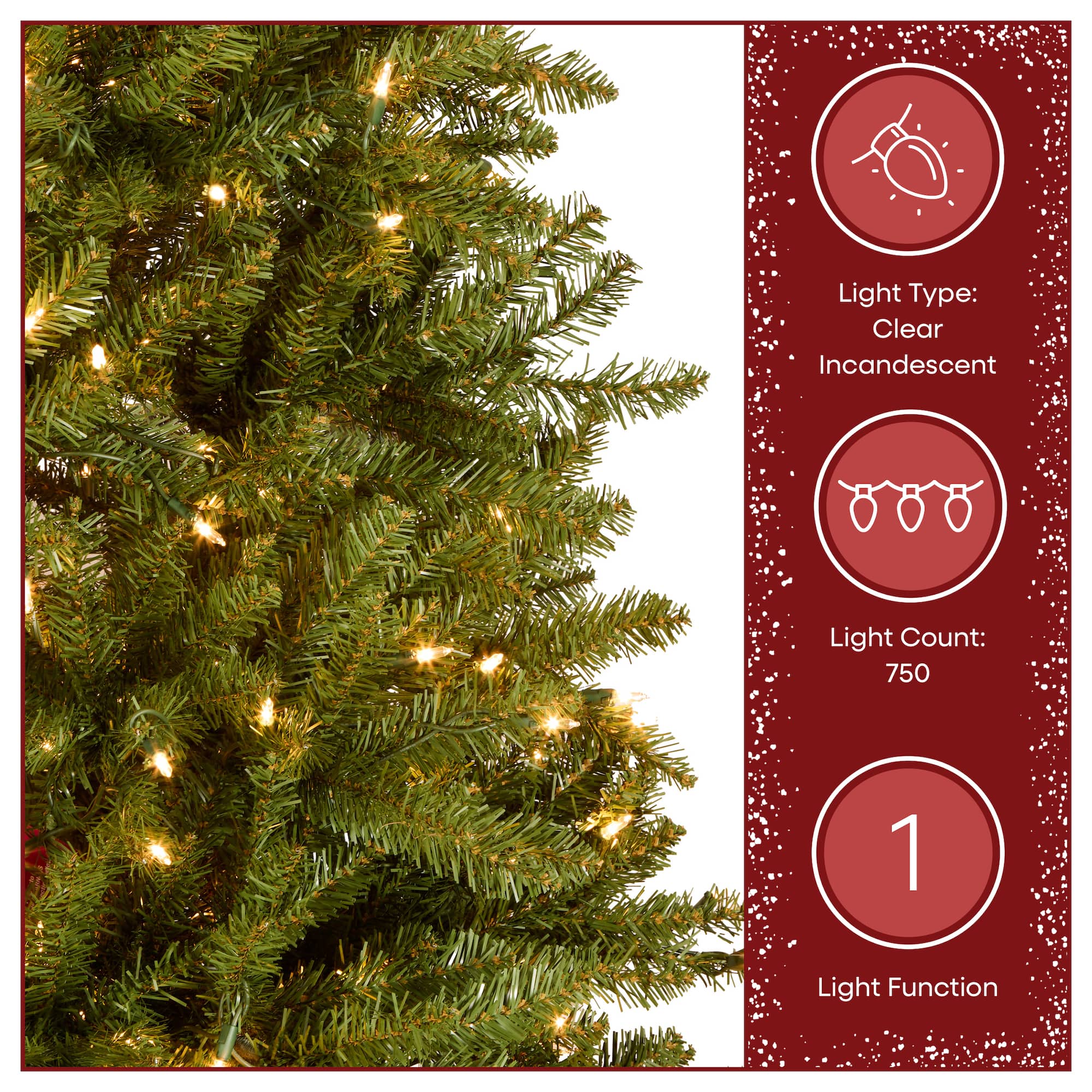7.5 ft. Pre-Lit Dunhill® Fir Artificial Christmas Tree, Clear Lights